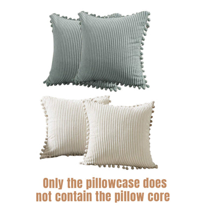 2PCS Corduroy Pillow Cover Luxury Decorative Cushion Case for Sofa Living Room