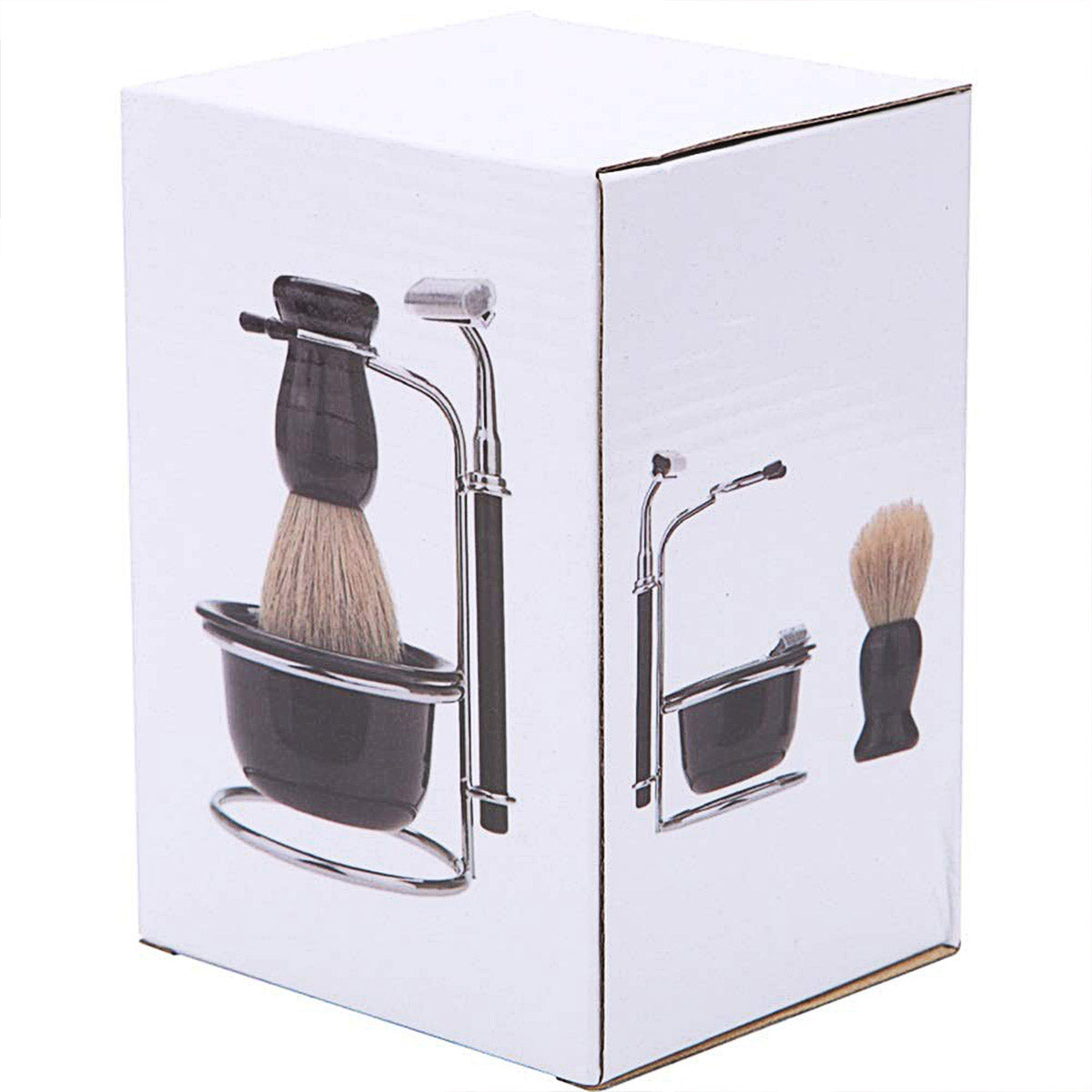 5 Piece Shaving Kit Set with Safety Razor Brush Stand Bowl