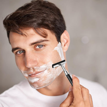 5 Piece Shaving Kit Set with Safety Razor Brush Stand Bowl