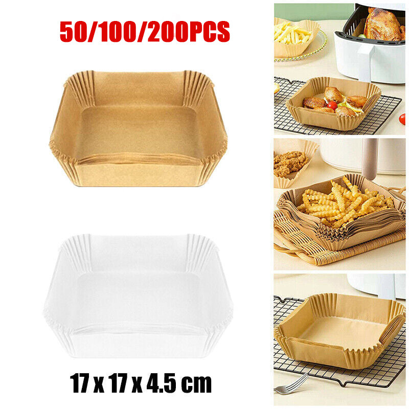 Square Air Fryer Paper Liners in 6 Options – Product View 1