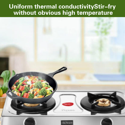 Cast Iron Frying Pan 30cm Skillet with Heat Resistant Handle