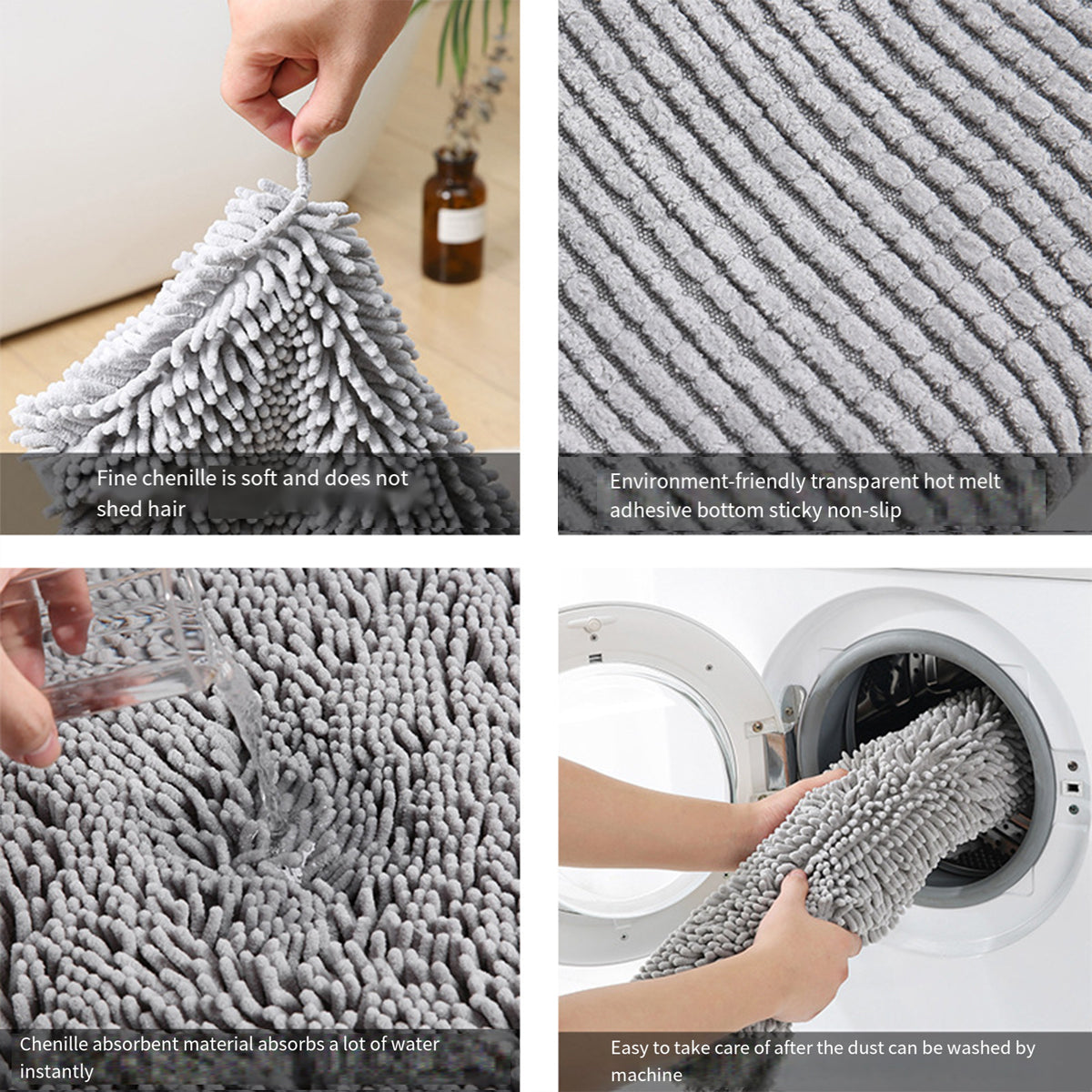Anti-Slip Bathroom Mat Water-Absorbing Floor Mat Foot Mat Non-Slip Door Mat AU