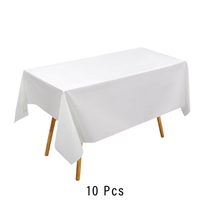 10pcs PEVA Rectangle Tablecloths Solid Colour Waterproof Party Table Covers AU