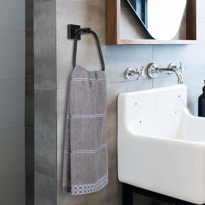 Towel Ring Rectangular Towel Rack Wall Mount Towel Hanging Ring for Bathroom