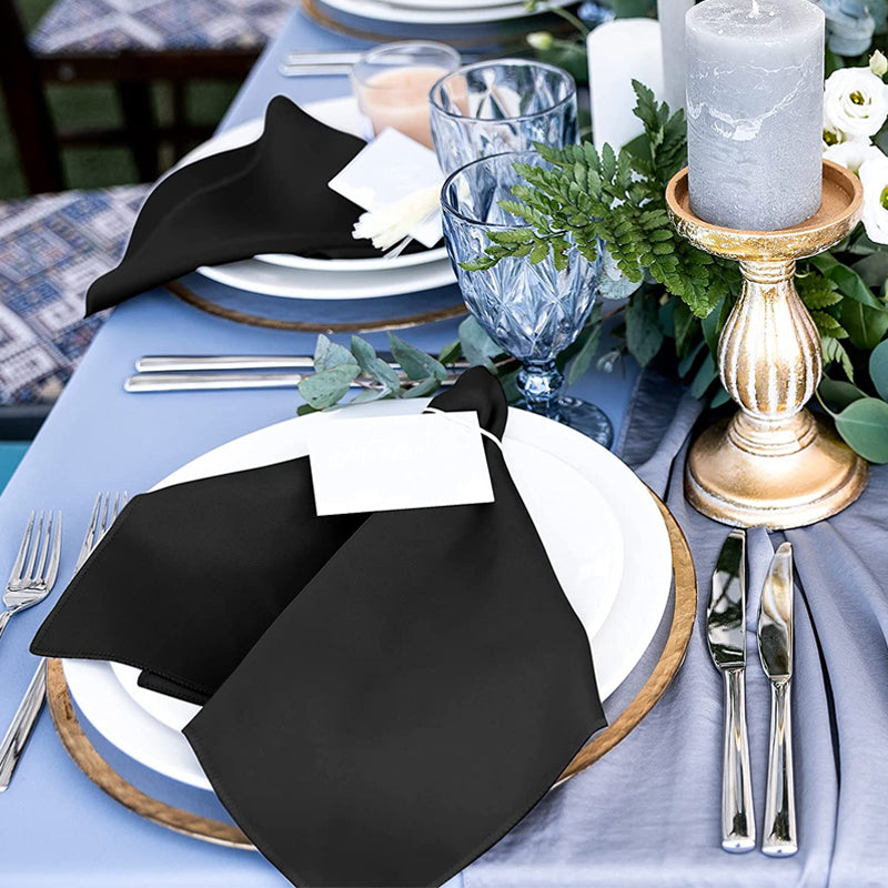 50 Pcs Polyester Square Cloth Napkins for Wedding Dining