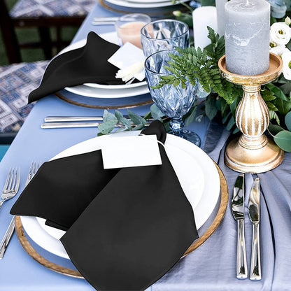50 Pcs Polyester Square Cloth Napkins for Wedding Dining