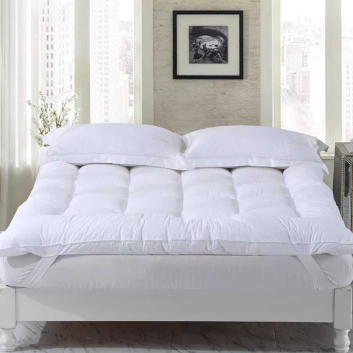 Hotel Mattress Comfort Pad 7cm Quilted Cotton Topper