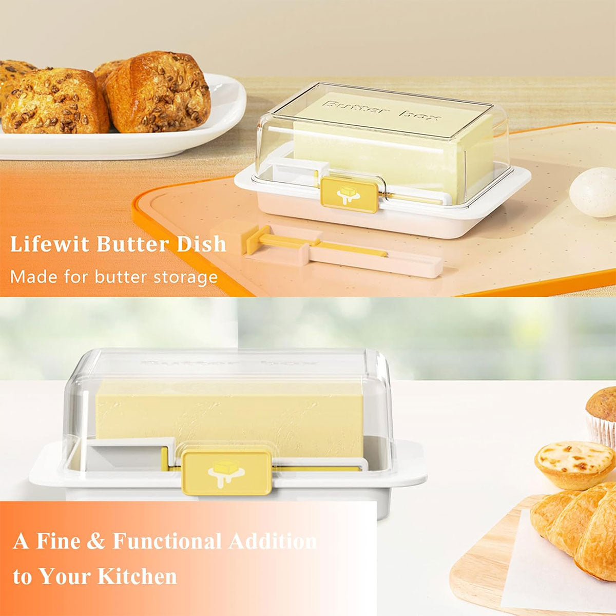 Butter Storage Dish with 10g Grid and Spoon – Product View 15