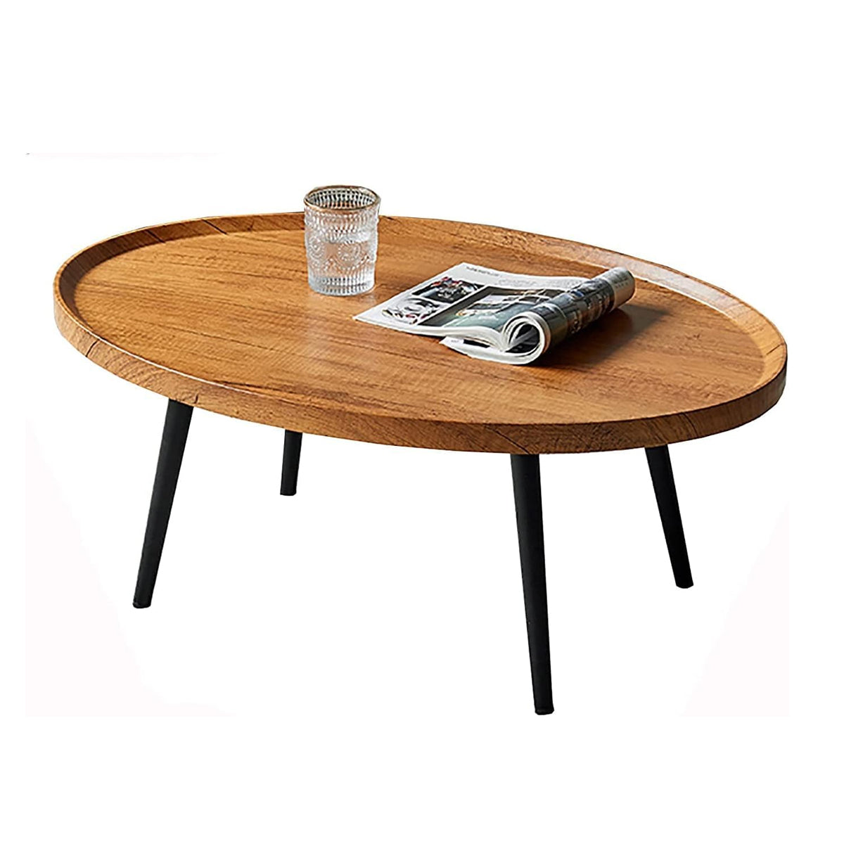 2 Pcs Glossy Nesting Coffee Table Set for Living Room