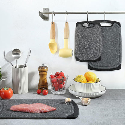 3pcs Wheat Straw Plastic Cutting Board Set Eco-Friendly Chopping Board Kitchen
