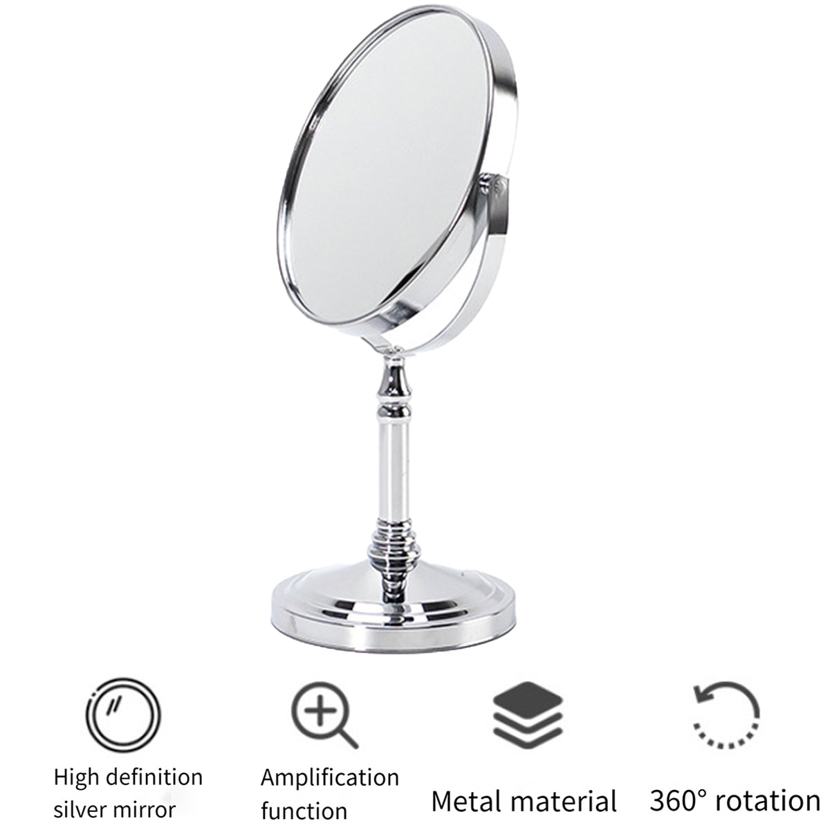 Desktop Vanity Mirror 5x Magnifying 360 Rotating for Makeup