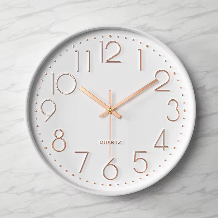 12 Inch Silent Wall Clock for Guest Rooms