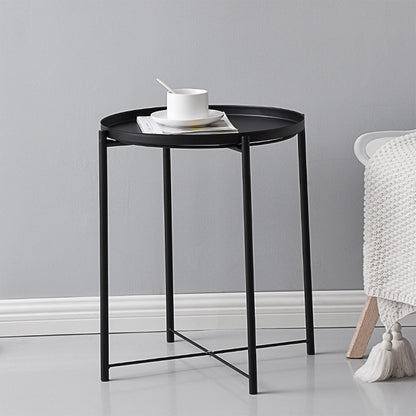 Small Coffee Table Simple Tray Mini Round Table Compact Side Table Living Room