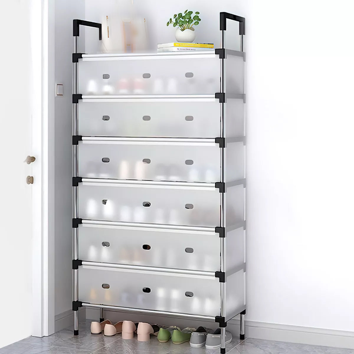 7Tier Shoe Rack Storage Organizer Stand Shelves Adjustable Shoes Holder for Home