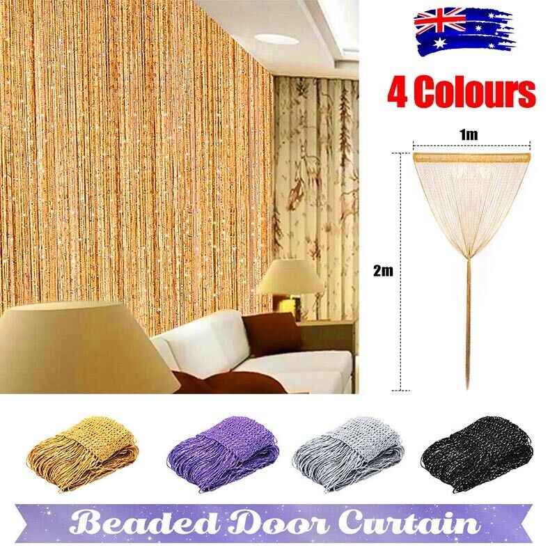 Door Curtain Tassel Fly Screen Panel Room Bead String Divider Festive Party Deco