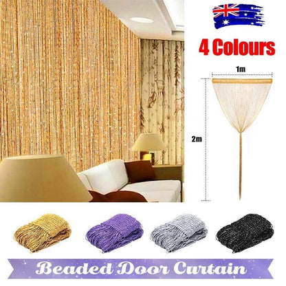Door Curtain Tassel Fly Screen Panel Room Bead String Divider Festive Party Deco