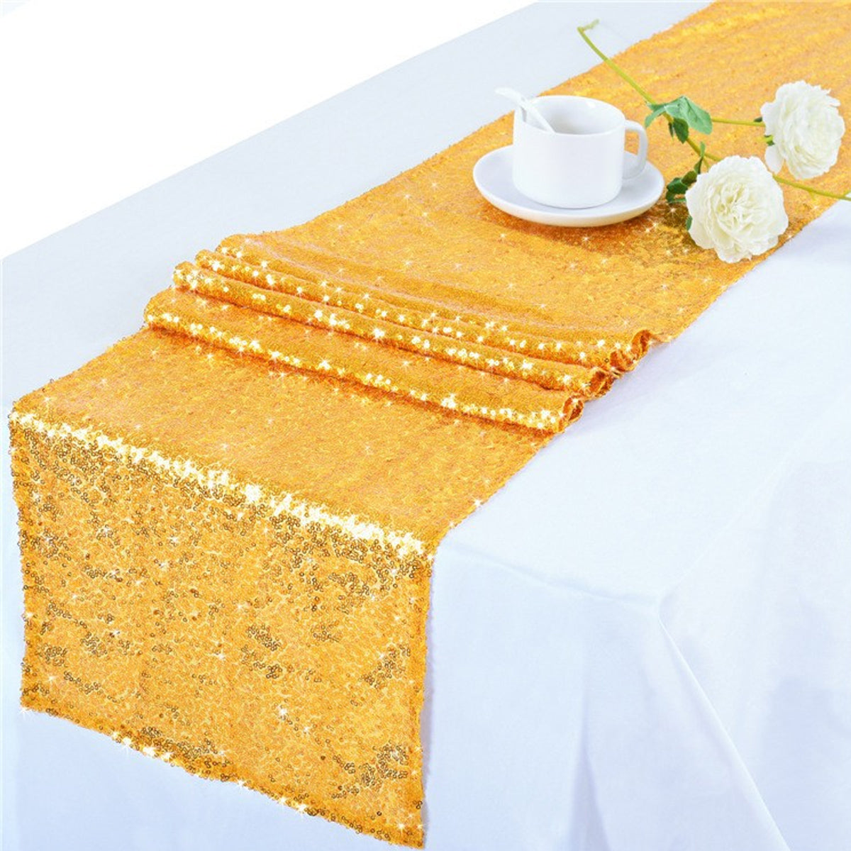 Sequin Table Runner 30x180cm for Wedding Party Decor