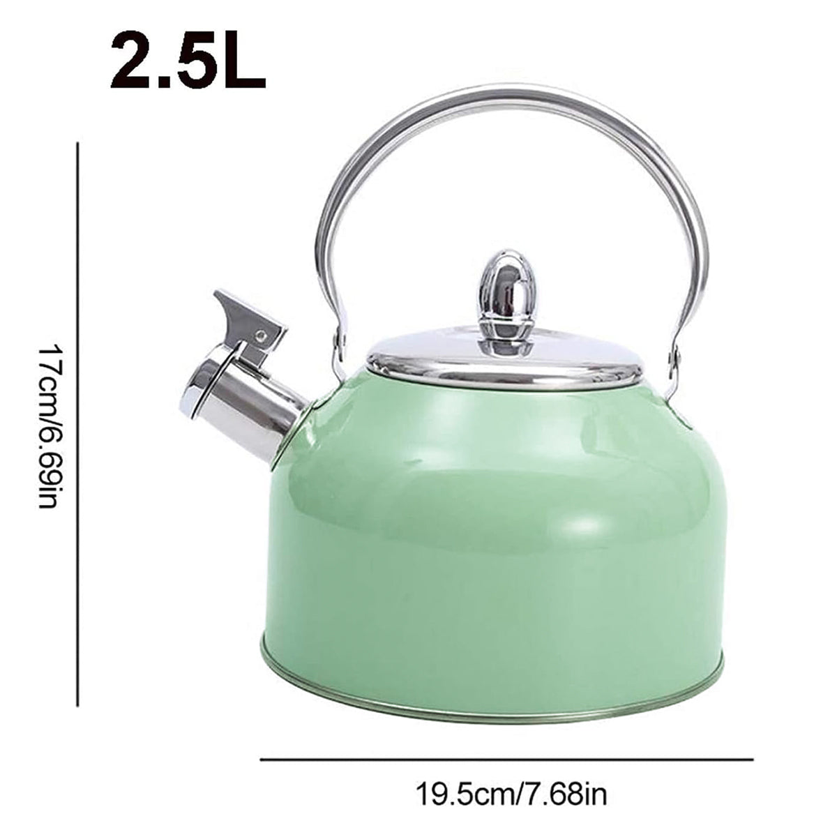 Stainless Steel Kettle 2.5L Household Water Boiler Whistling Teapot