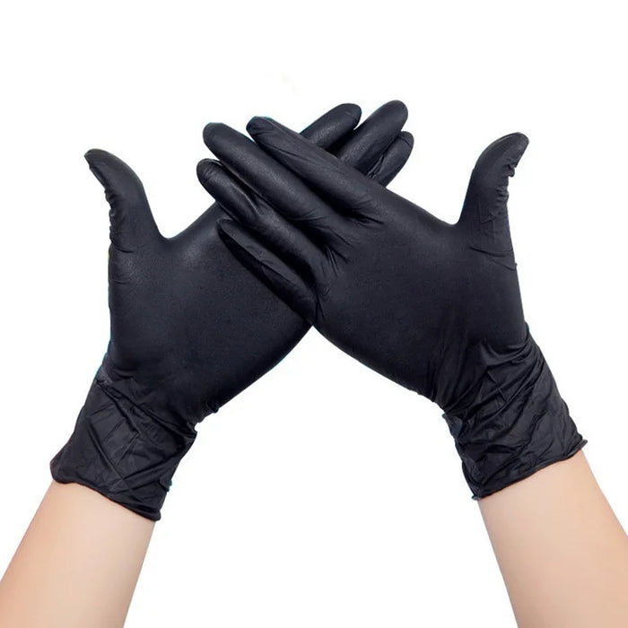 50 Pairs Black Nitrile Gloves for Salon Use