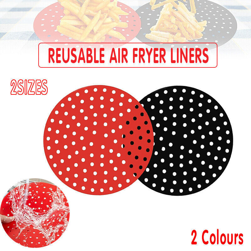 Reusable Non-Stick Silicone Air Fryer Liner Round Mat
