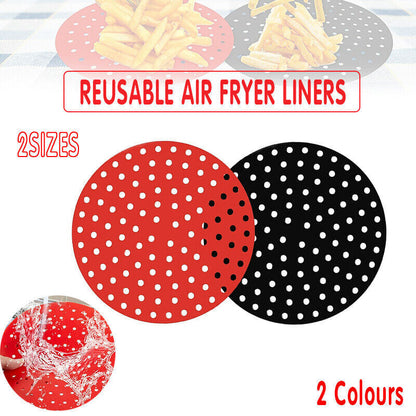 Reusable Non-Stick Silicone Air Fryer Liner Round Mat