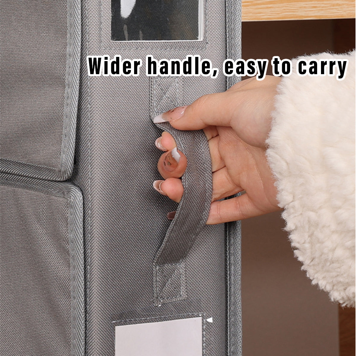 4 Pcs Collapsible Fabric Storage Boxes with Handles