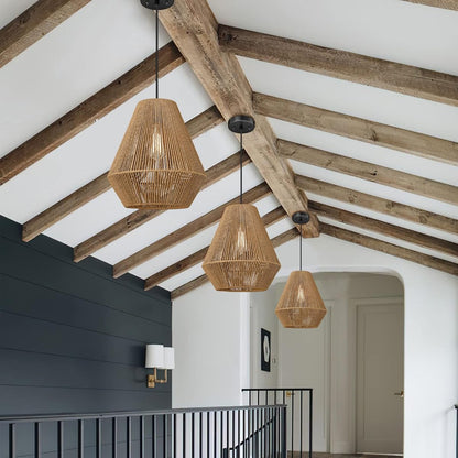 Braided Paper Rope Lampshade Chandelier Hanging Decoration for Lighting Decor