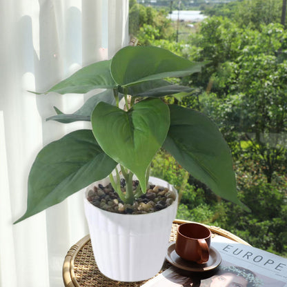 Artificial Small Potted Plant Decoration Faux Bonsai Greenery Indoor Home Decor