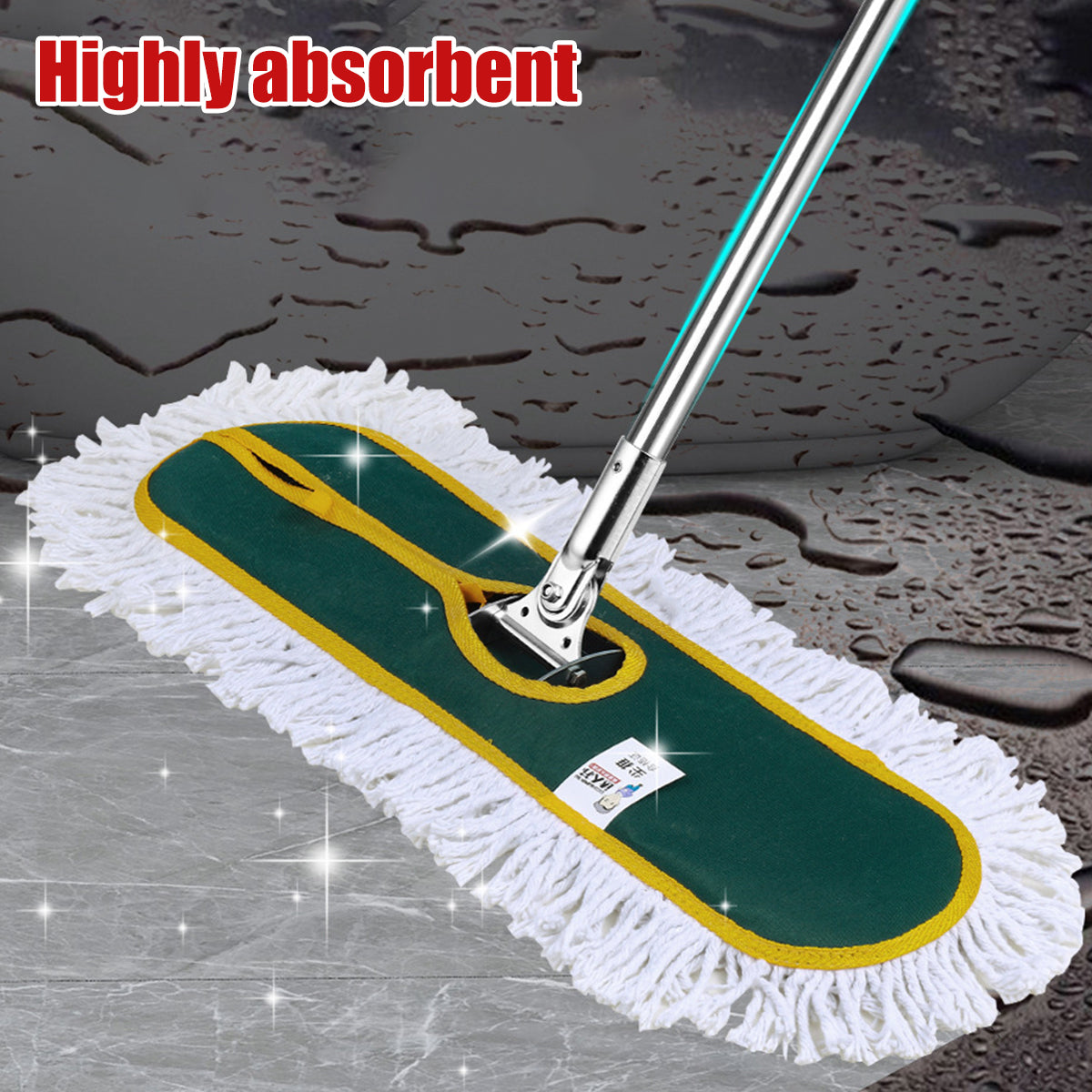 Extra Long Mop Assembly Anti-Slip Handle Floor Cleaning Tool Household Cleaner