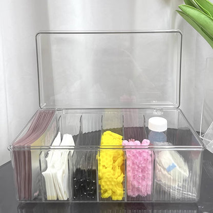 Transparent Dustproof Cosmetic Storage Box with Lid Makeup Organizer Case AU