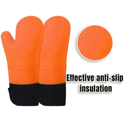2pcs Insulated Oven Mitts Heat Resistant Gloves for Kitchen Household Use AU