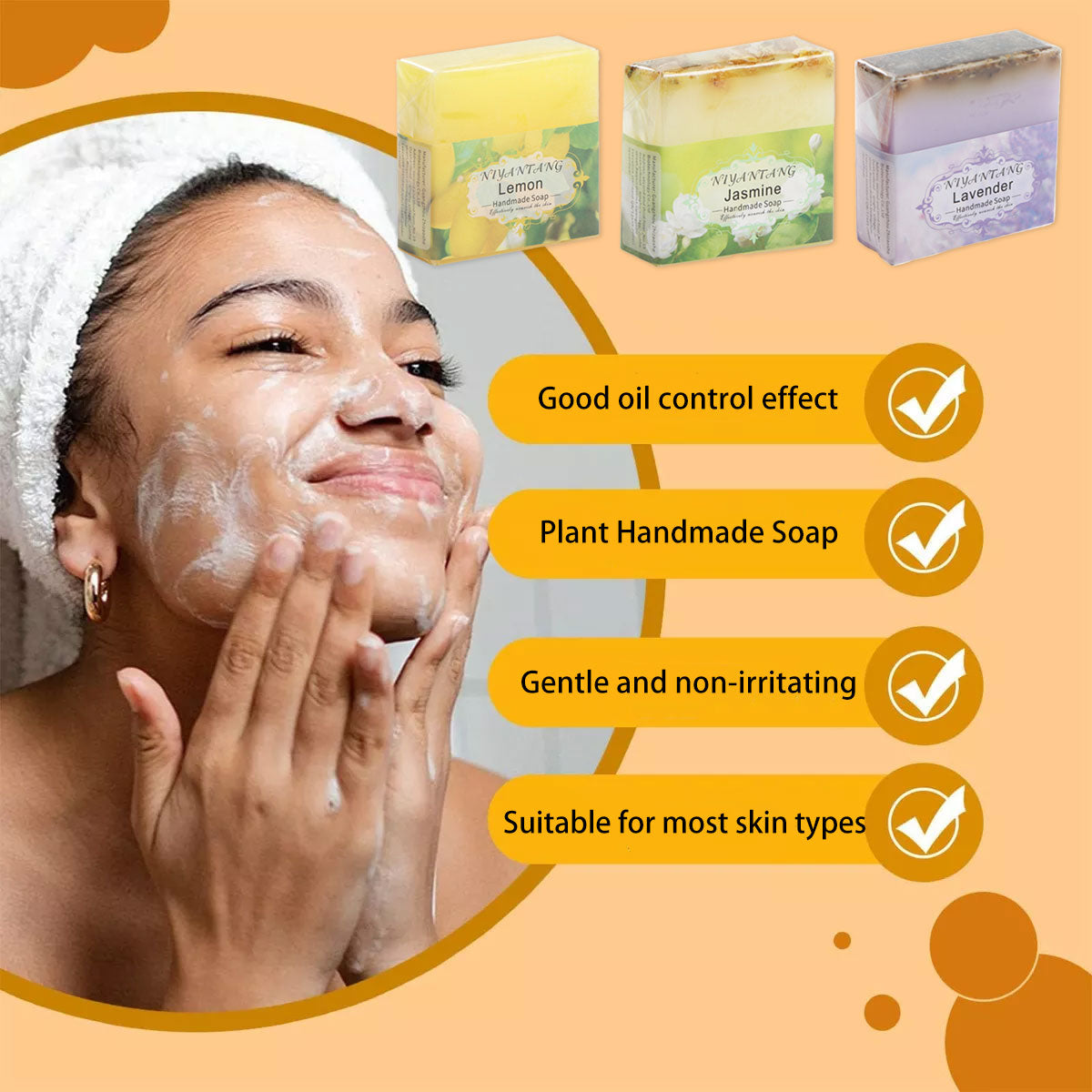 5 Pcs Botanical Soap Bars in 3 Scent Options – Product View 4