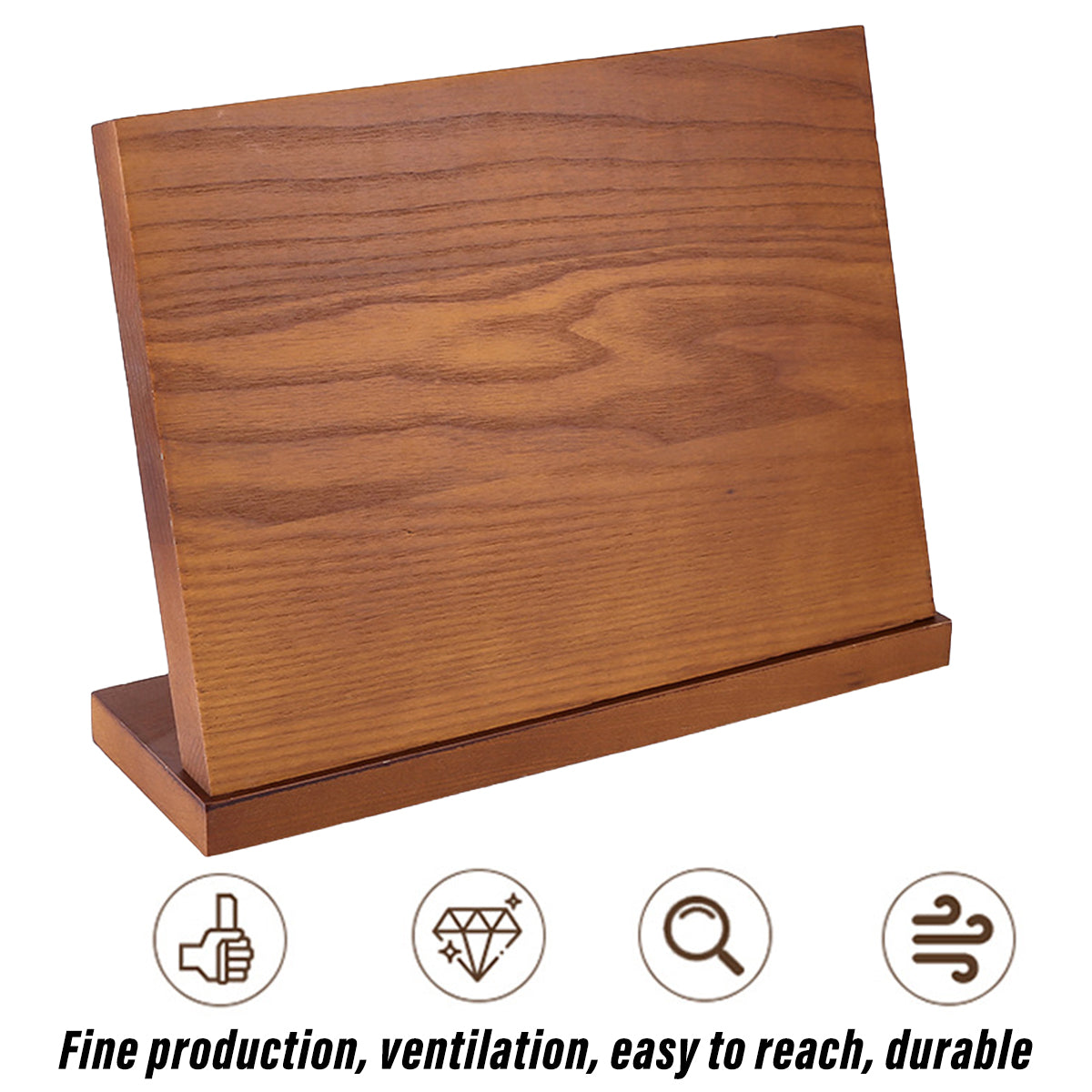 Wooden Magnetic Knife Holder Kitchen Counter Storage Rack Multi Functional Block