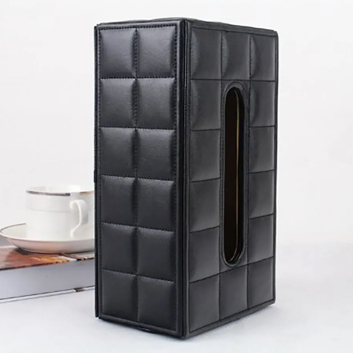 Leather Tissue Box Holder Rectangular Tissue Dispenser for Living Room Home AU