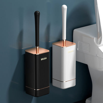 Silicone TPR Toilet Brush Cleaning Bathroom Holder Toilet Cleaner Wall-mounted