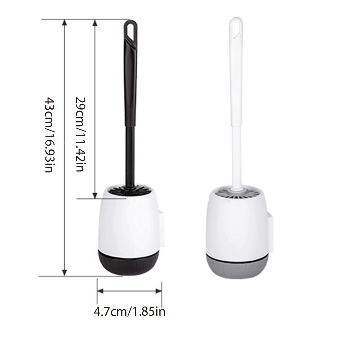 Wall Mounted Silicone Toilet Brush No Dead Cleaning Brush for Bathroom Household