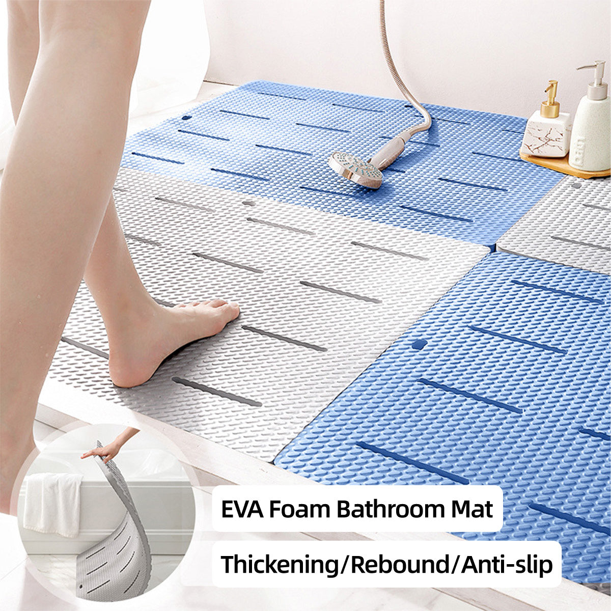 Bathroom Floor Mat Non Slip Shower Rug Soft Quick Dry Household Bath Carpet Mat