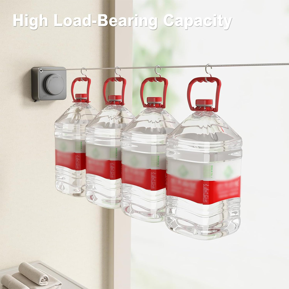 Invisible Wall Mounted Clothesline for Hotel Bathroom Sunbed Laundry Drying Rope