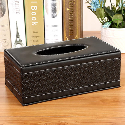 High-End PU Leather Tissue Box Holder for Hotel Home Office Decor Elegant Design