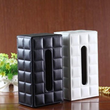 Leather Tissue Box Holder Rectangular Tissue Dispenser for Living Room Home AU