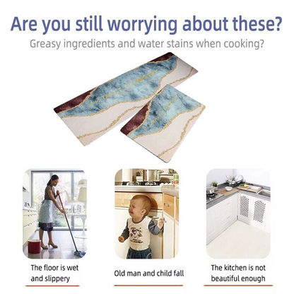 PVC Kitchen Floor Mat Non-Slip Waterproof Oil-Resistant Cushion