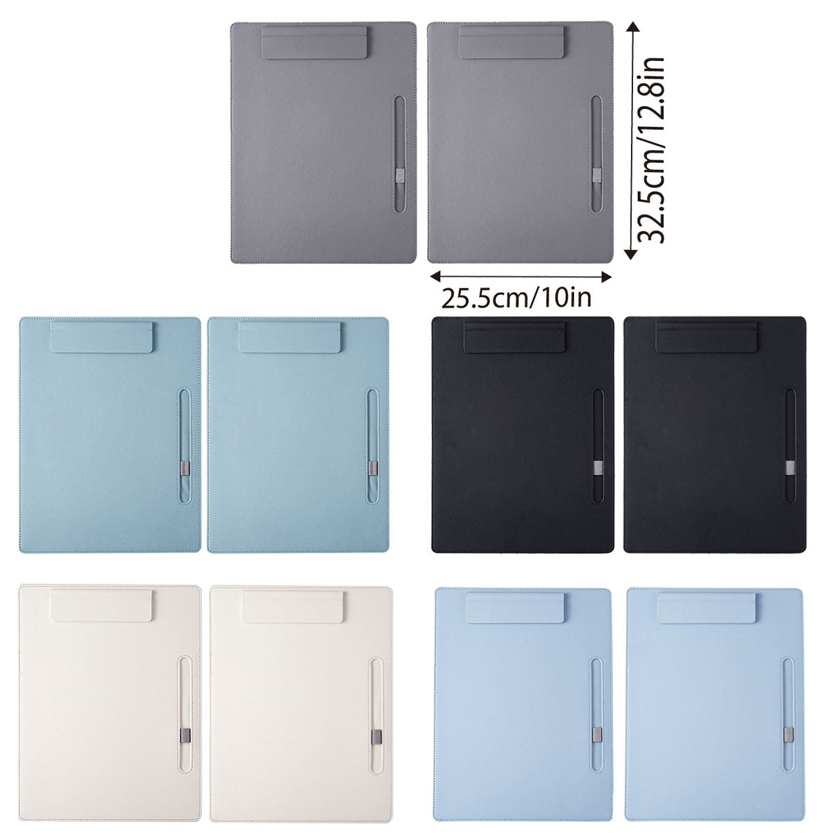 2 Pcs Leather Clipboard Conference File Holder for Hotel Menu