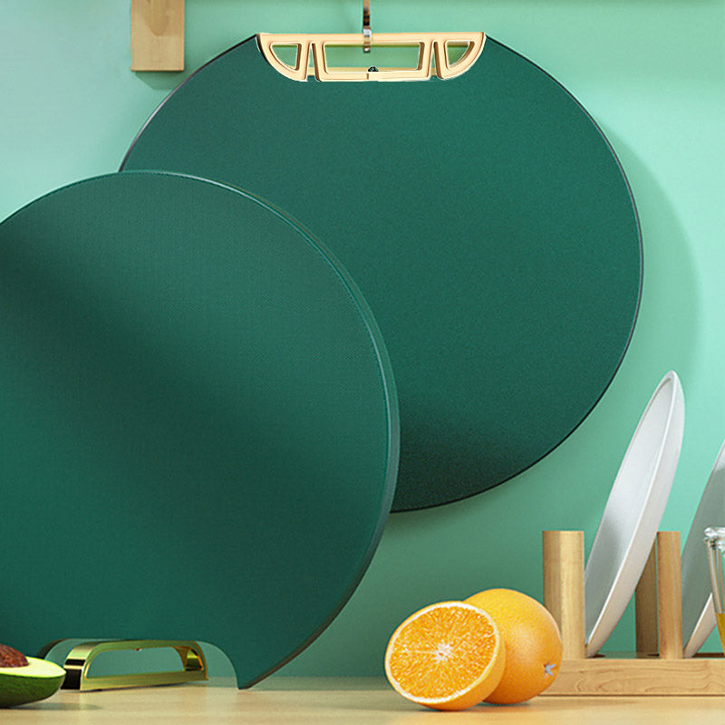 Round Green Plastic Kitchen Chopping Board Household Food Cutting Board Tool