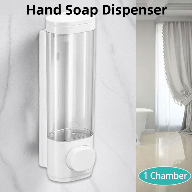 Wall Mounted Soap Dispenser Manual Press Shower Gel Bottle
