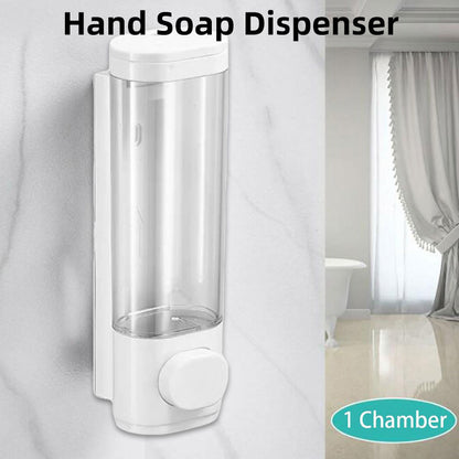 Wall Mounted Soap Dispenser Manual Press Shower Gel Bottle