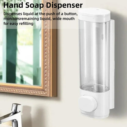Wall Mounted Soap Dispenser Manual Press Shower Gel Bottle