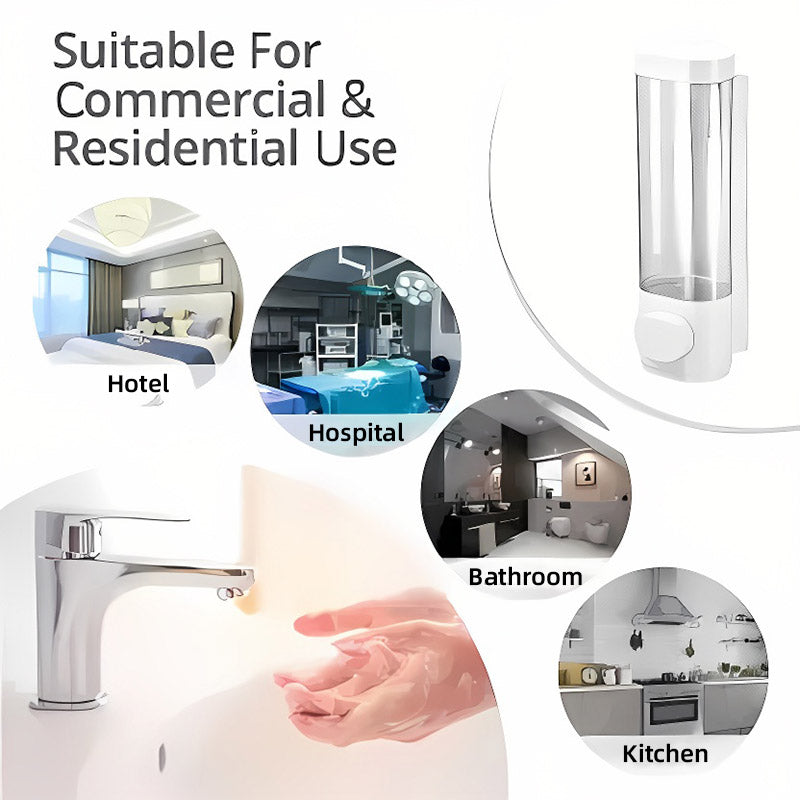 Wall Mounted Soap Dispenser Manual Press Shower Gel Bottle