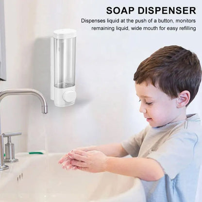Wall Mounted Soap Dispenser Manual Press Shower Gel Bottle