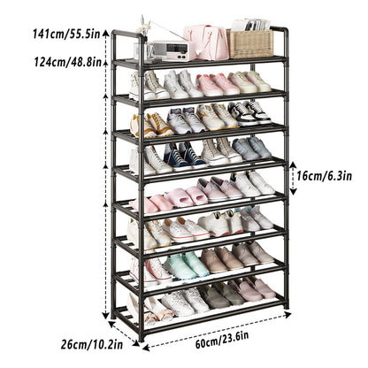 8 Tier Shoe Rack Large Capacity 24 Pair Tall Shoe Organizer Sturdy Storage AU
