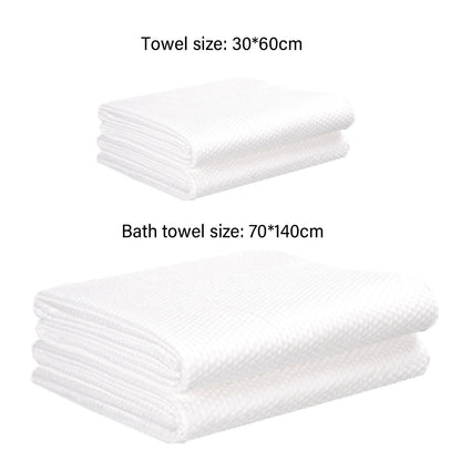 10pcs Disposable Bath Towels Travel Towels Soft Absorbent for Spa Hotel Bathroom